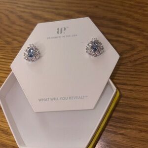 Ring bomb party earrings aquamarine